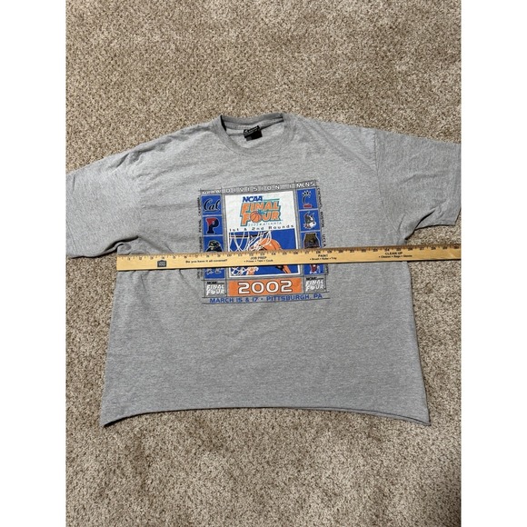 Vintage 2002 NCAA Final Four Tee Shirt Mens Large Gray Graphic Print Basketball - Picture 5 of 6
